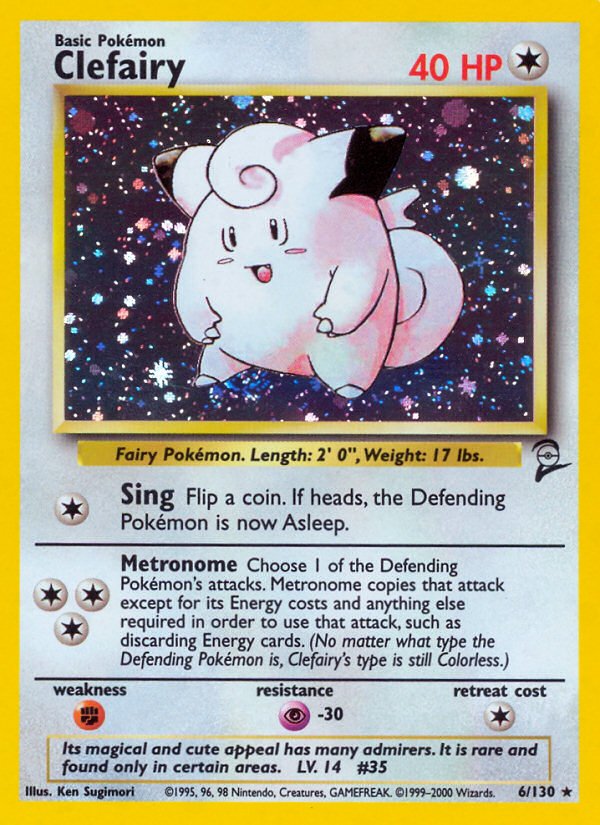 Clefairy (6/130) [Base Set 2] - Dark Crystal Cards