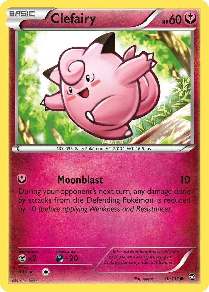 Clefairy (70/111) [XY: Furious Fists] - Dark Crystal Cards