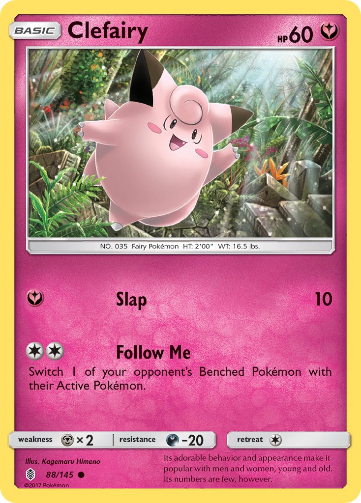 Clefairy (88/145) [Sun & Moon: Guardians Rising] - Dark Crystal Cards