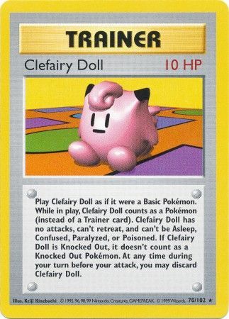 Clefairy Doll (70/102) [Base Set Shadowless Unlimited] - Dark Crystal Cards