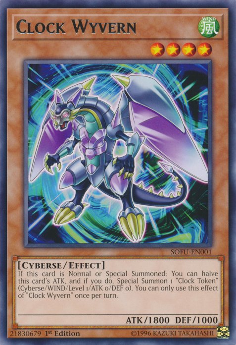 Clock Wyvern [SOFU - EN001] Rare - Dark Crystal Cards