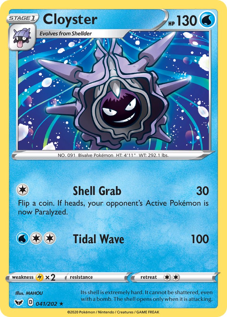 Cloyster (041/202) [Sword & Shield: Base Set] - Dark Crystal Cards