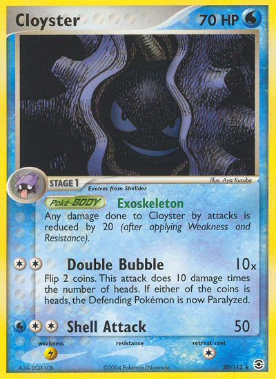 Cloyster (20/112) [EX: FireRed & LeafGreen] - Dark Crystal Cards