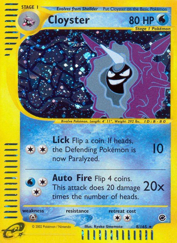 Cloyster (8/165) [Expedition: Base Set] - Dark Crystal Cards