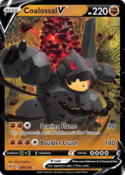 Coalossal V (098/185) [Sword & Shield: Vivid Voltage] - Dark Crystal Cards