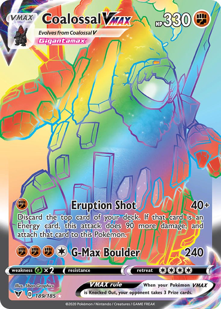 Coalossal VMAX (189/185) [Sword & Shield: Vivid Voltage] - Dark Crystal Cards