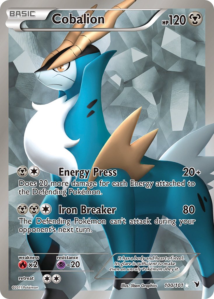 Cobalion (100/101) [Black & White: Noble Victories] - Dark Crystal Cards