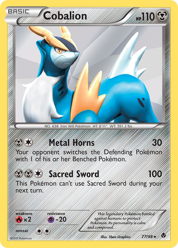 Cobalion (77/98) [Black & White: Emerging Powers] - Dark Crystal Cards