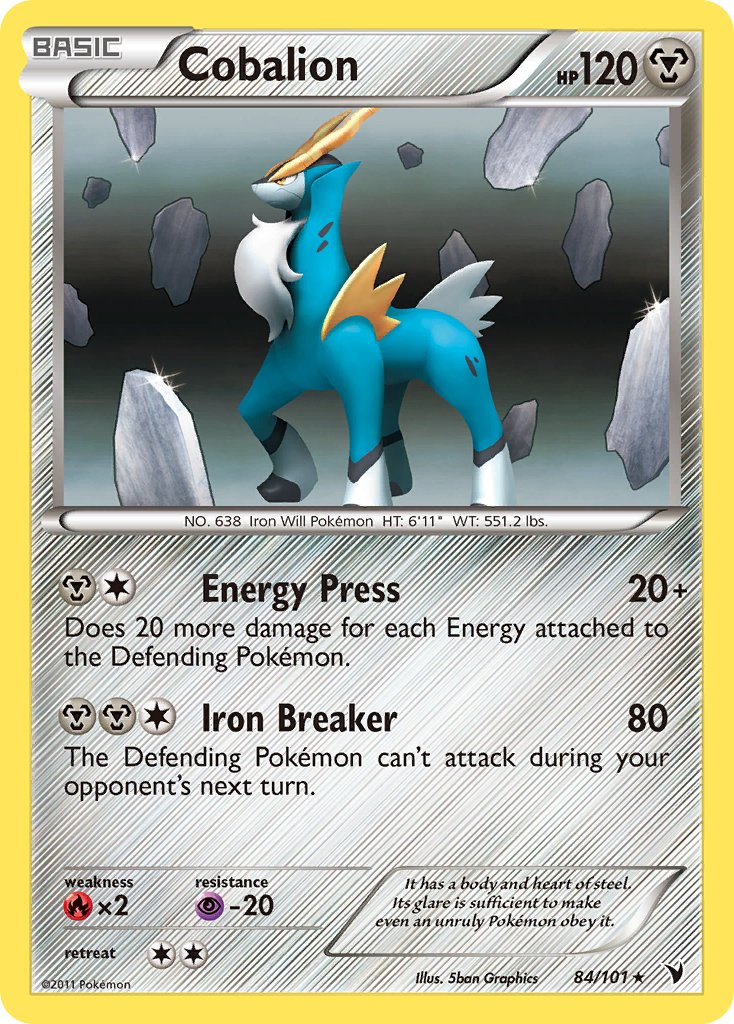 Cobalion (84/101) [Black & White: Noble Victories] - Dark Crystal Cards