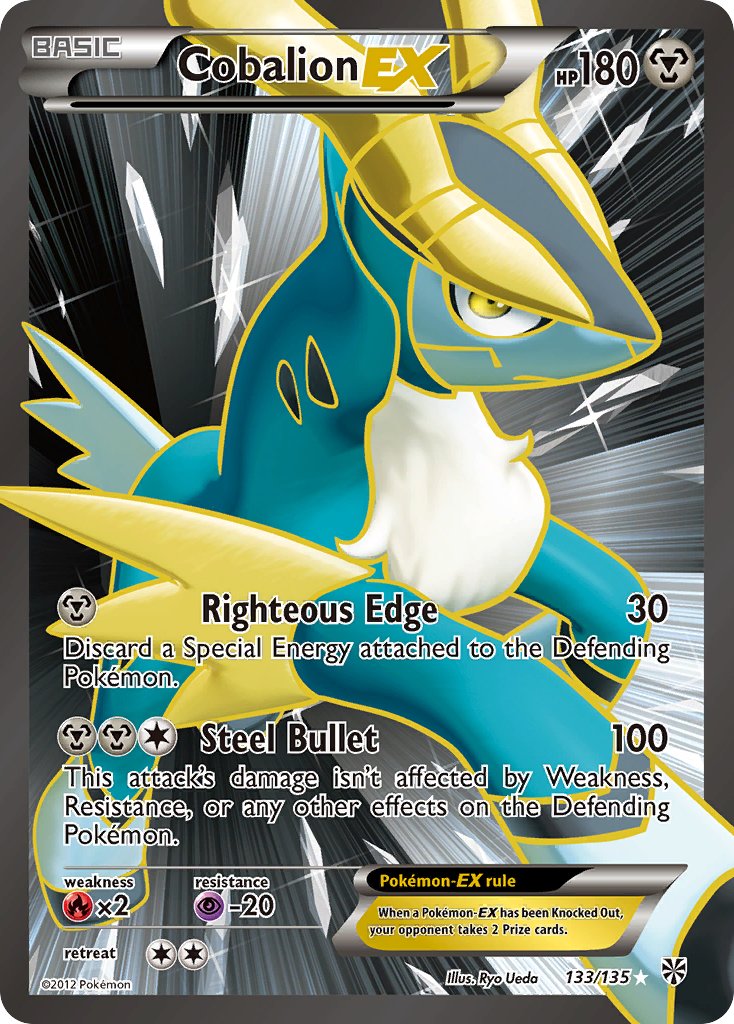 Cobalion EX (133/135) [Black & White: Plasma Storm] - Dark Crystal Cards