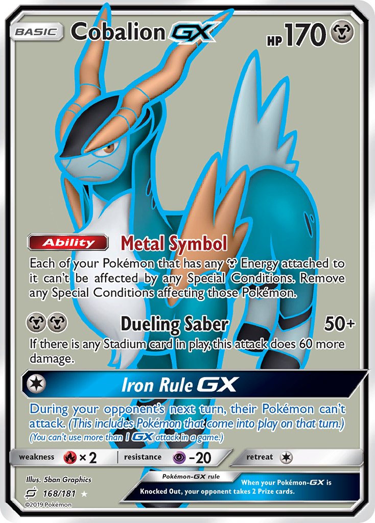 Cobalion GX (168/181) [Sun & Moon: Team Up] - Dark Crystal Cards