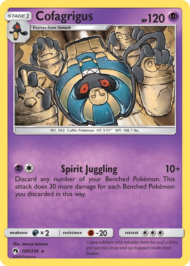 Cofagrigus (100/214) [Sun & Moon: Lost Thunder] - Dark Crystal Cards