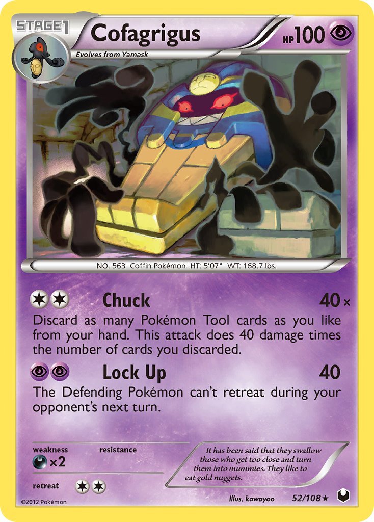 Cofagrigus (52/108) (Cracked Ice Holo) (Theme Deck Exclusive) [Black & White: Dark Explorers] - Dark Crystal Cards