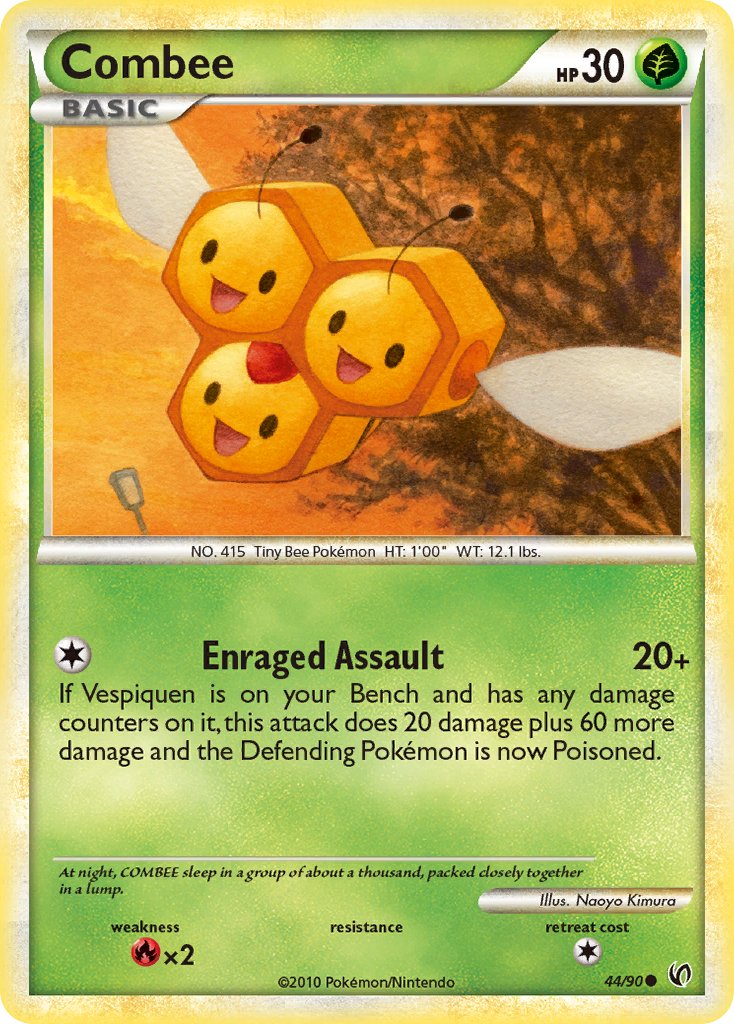 Combee (44/90) [HeartGold & SoulSilver: Undaunted] - Dark Crystal Cards