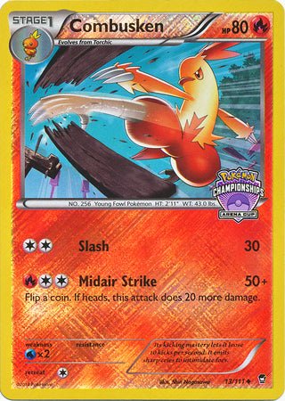 Combusken (13/111) (States Championship Promo) [XY: Furious Fists] - Dark Crystal Cards