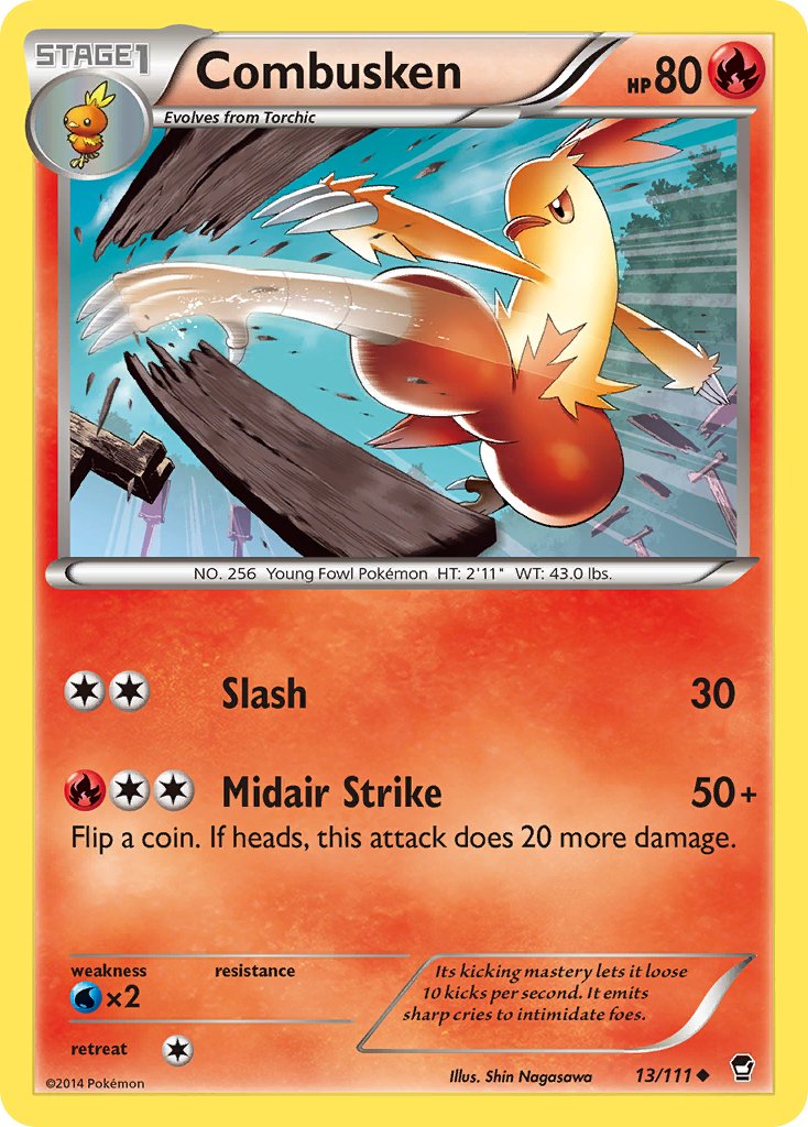 Combusken (13/111) [XY: Furious Fists] - Dark Crystal Cards