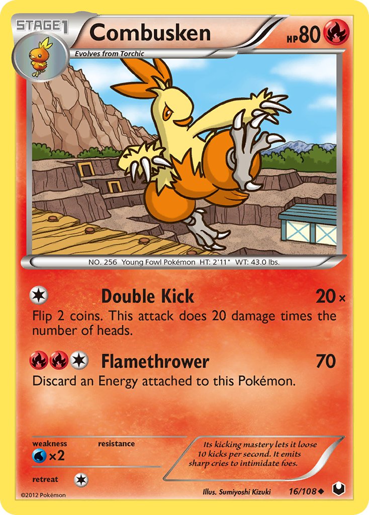 Combusken (16/108) [Black & White: Dark Explorers] - Dark Crystal Cards