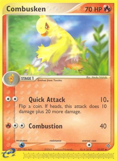 Combusken (25/97) [EX: Dragon] - Dark Crystal Cards