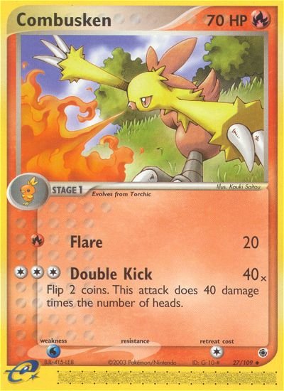 Combusken (27/109) [EX: Ruby & Sapphire] - Dark Crystal Cards