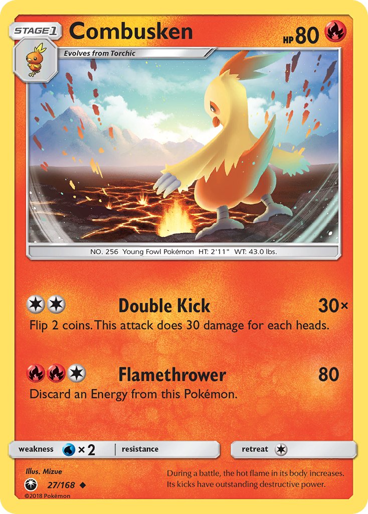 Combusken (27/168) [Sun & Moon: Celestial Storm] - Dark Crystal Cards