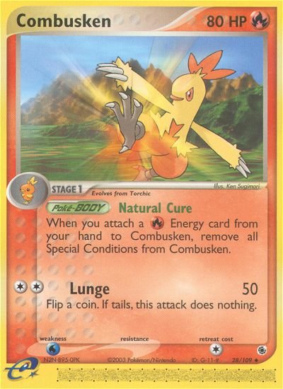 Combusken (28/109) [EX: Ruby & Sapphire] - Dark Crystal Cards