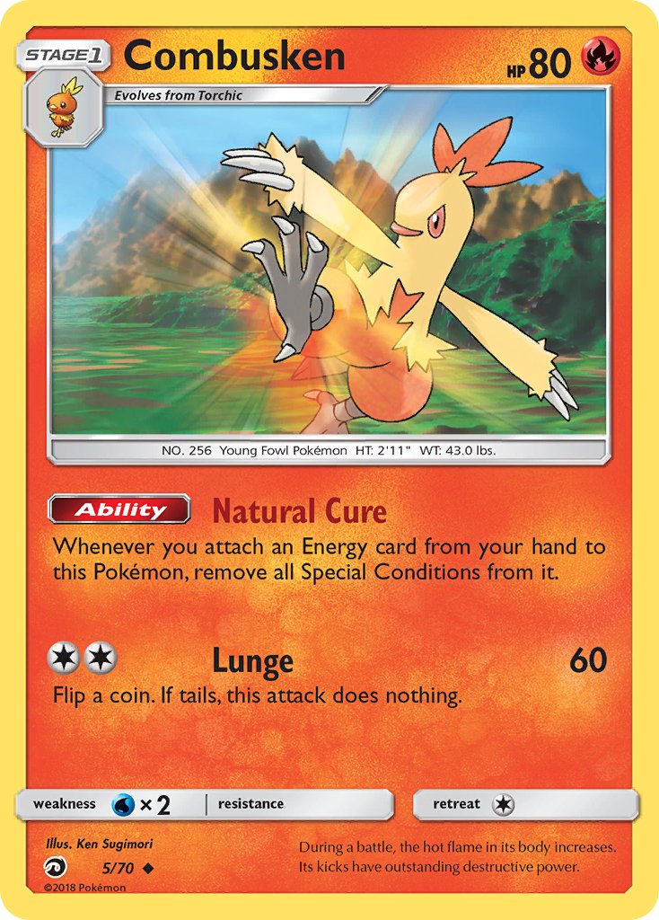 Combusken (5/70) [Sun & Moon: Dragon Majesty] - Dark Crystal Cards