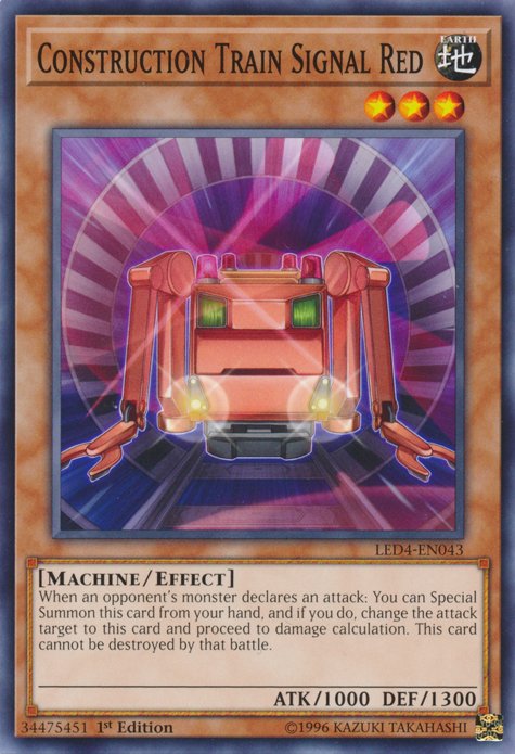 Construction Train Signal Red [LED4 - EN043] Common - Dark Crystal Cards