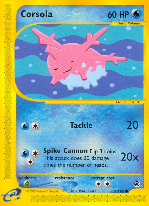 Corsola (102/165) [Expedition: Base Set] - Dark Crystal Cards