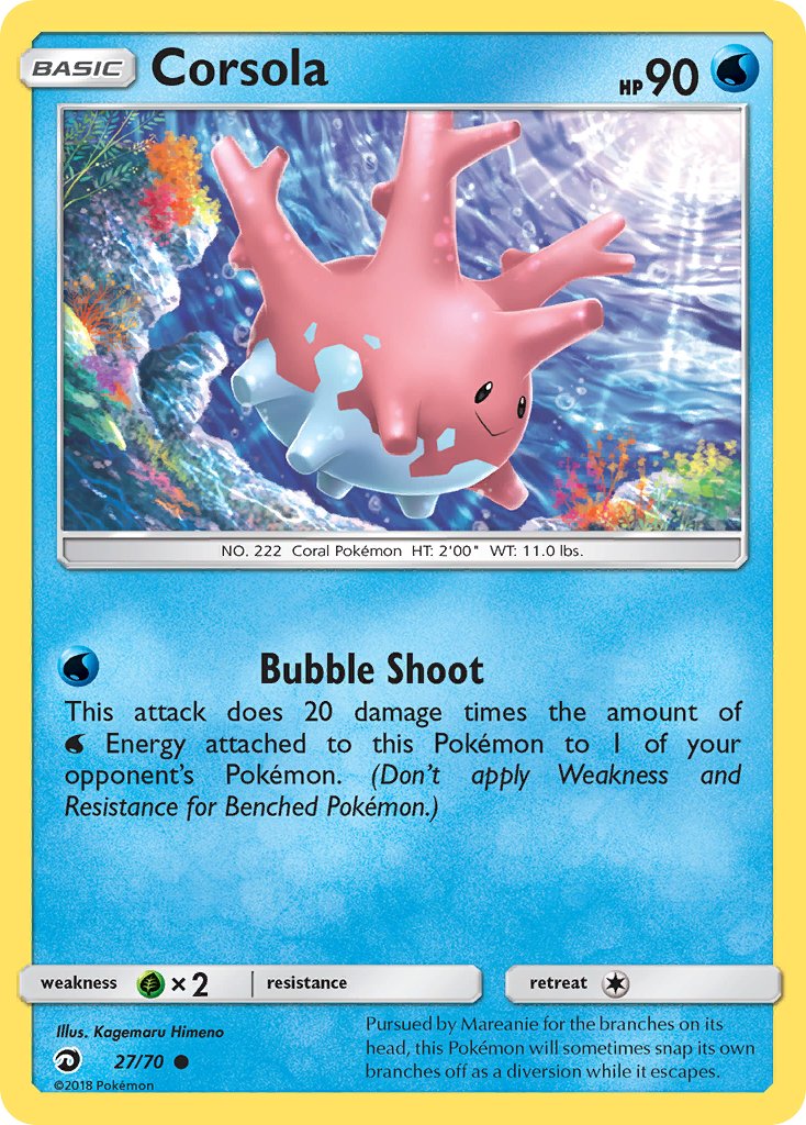 Corsola (27/70) [Sun & Moon: Dragon Majesty] - Dark Crystal Cards