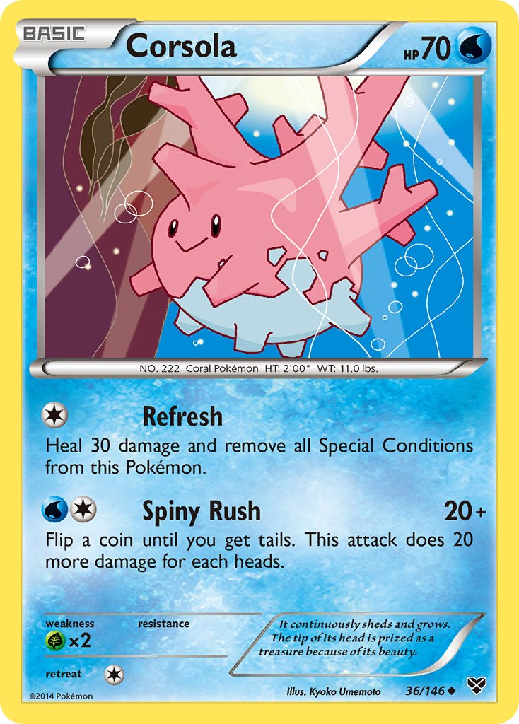 Corsola (36/146) [XY: Base Set] - Dark Crystal Cards