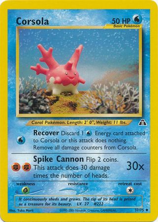 Corsola (37/75) [Neo Discovery Unlimited] - Dark Crystal Cards