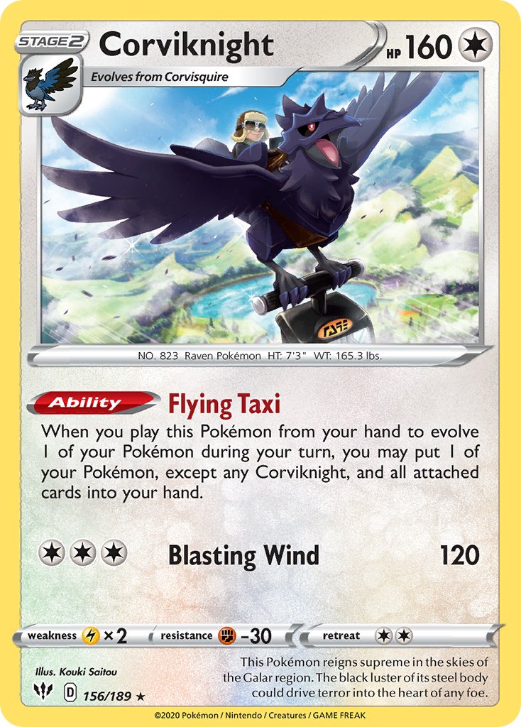 Corviknight (156/189) [Sword & Shield: Darkness Ablaze] - Dark Crystal Cards