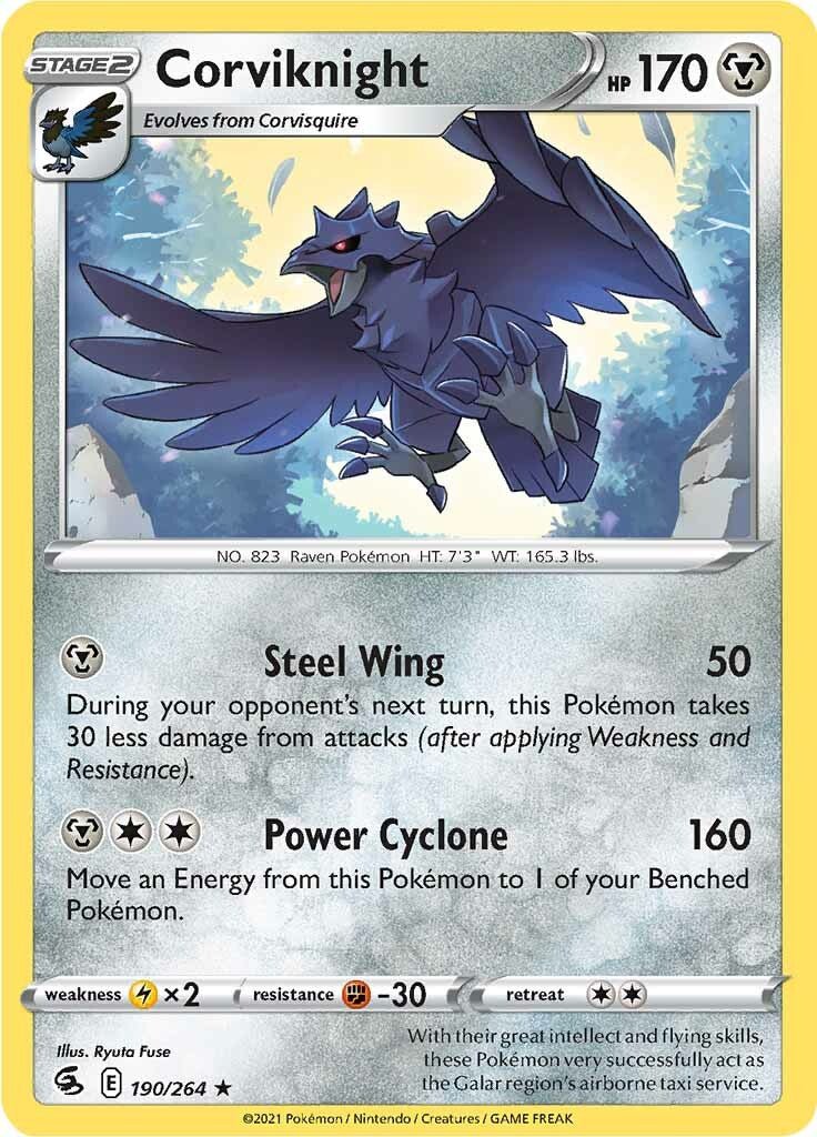 Corviknight (190/264) [Sword & Shield: Fusion Strike] - Dark Crystal Cards