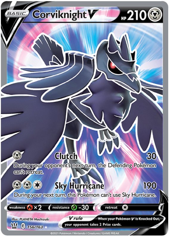 Corviknight V (156/163) [Sword & Shield: Battle Styles] - Dark Crystal Cards