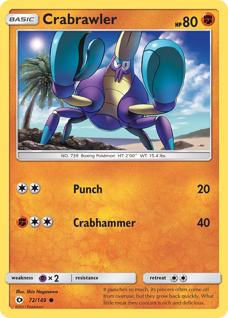 Crabrawler (72/149) [Sun & Moon: Base Set] - Dark Crystal Cards