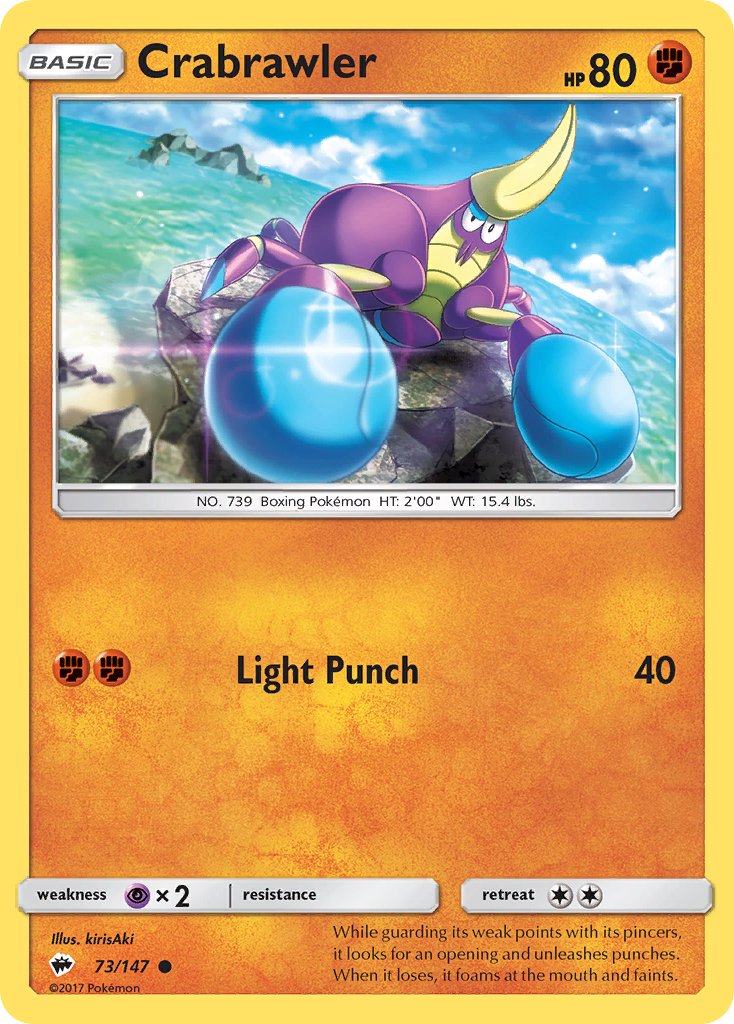 Crabrawler (73/147) [Sun & Moon: Burning Shadows] - Dark Crystal Cards