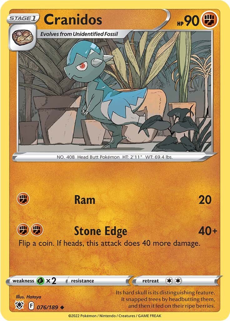 Cranidos (076/189) [Sword & Shield: Astral Radiance] - Dark Crystal Cards