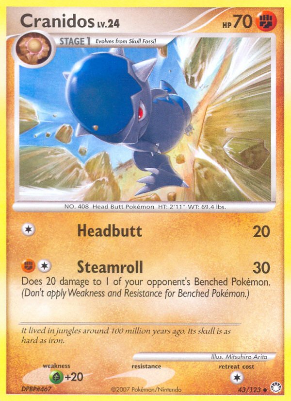 Cranidos (43/123) [Diamond & Pearl: Mysterious Treasures] - Dark Crystal Cards