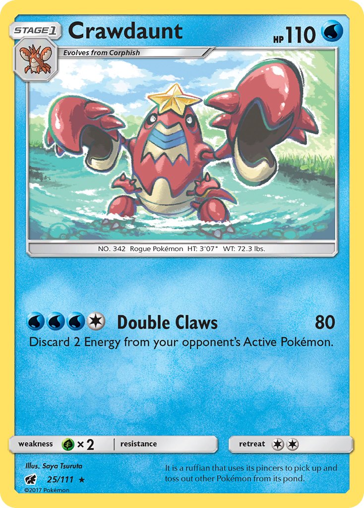 Crawdaunt (25/111) [Sun & Moon: Crimson Invasion] - Dark Crystal Cards