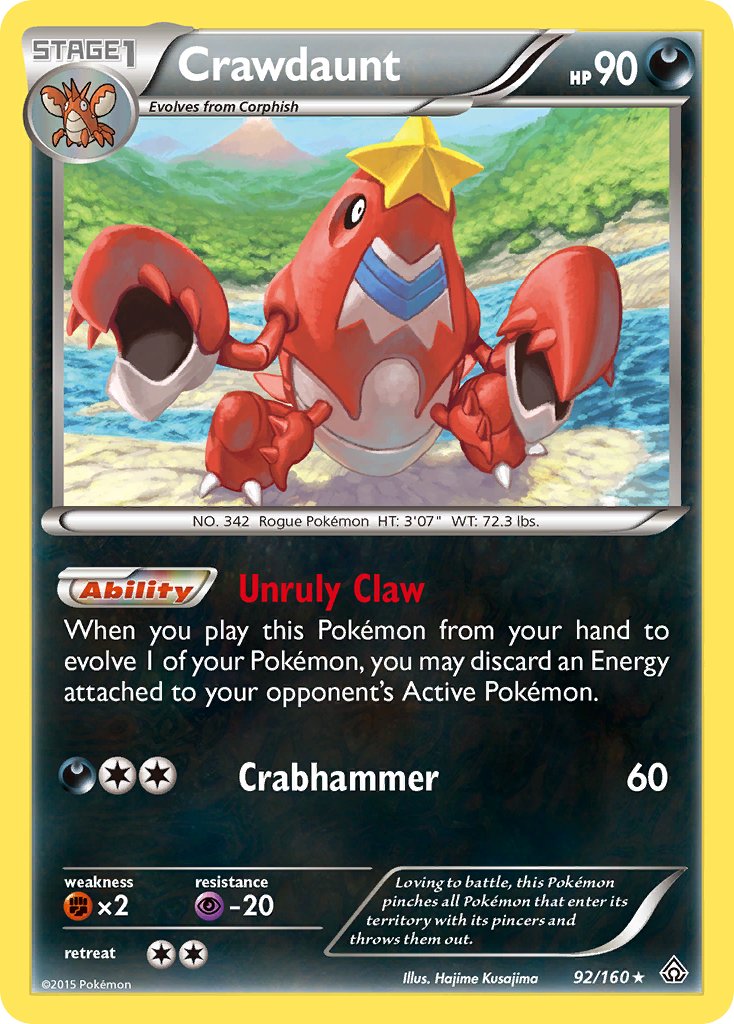 Crawdaunt (92/160) [XY: Primal Clash] - Dark Crystal Cards