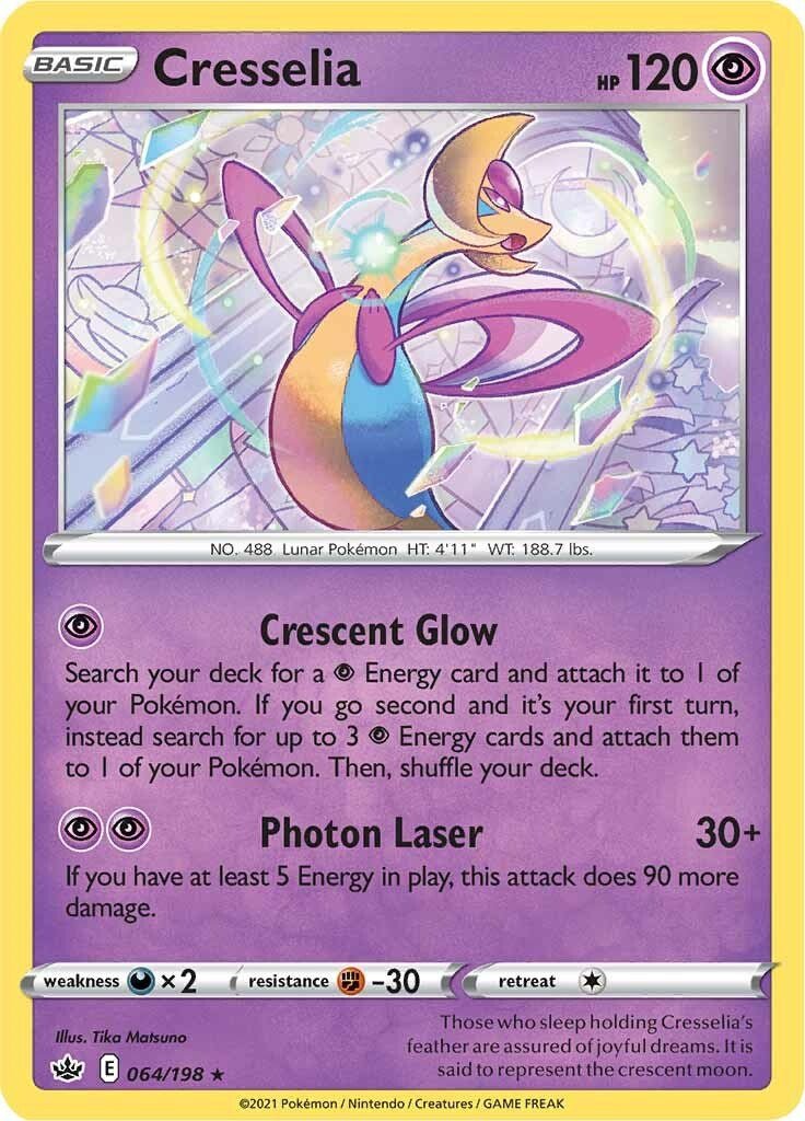 Cresselia (064/198) (Theme Deck Exclusive) [Sword & Shield: Chilling Reign] - Dark Crystal Cards