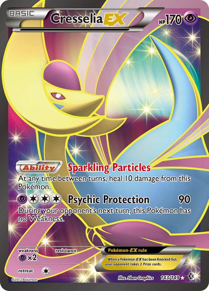 Cresselia EX (143/149) [Black & White: Boundaries Crossed] - Dark Crystal Cards