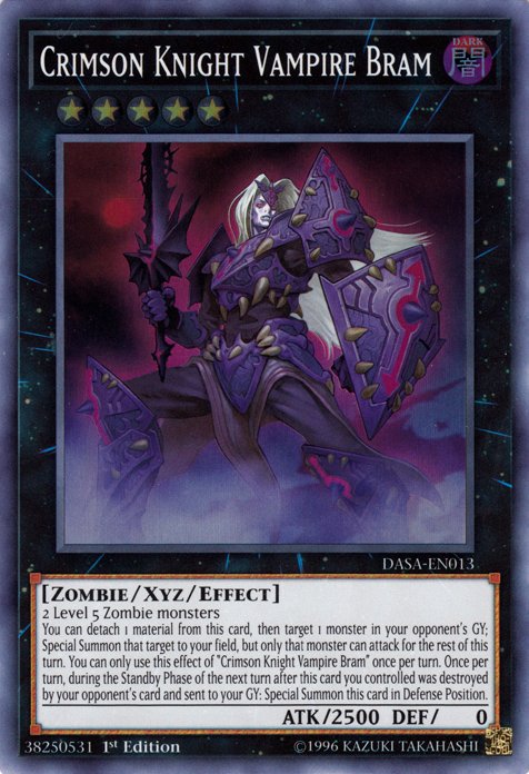 Crimson Knight Vampire Bram [DASA - EN013] Super Rare - Dark Crystal Cards