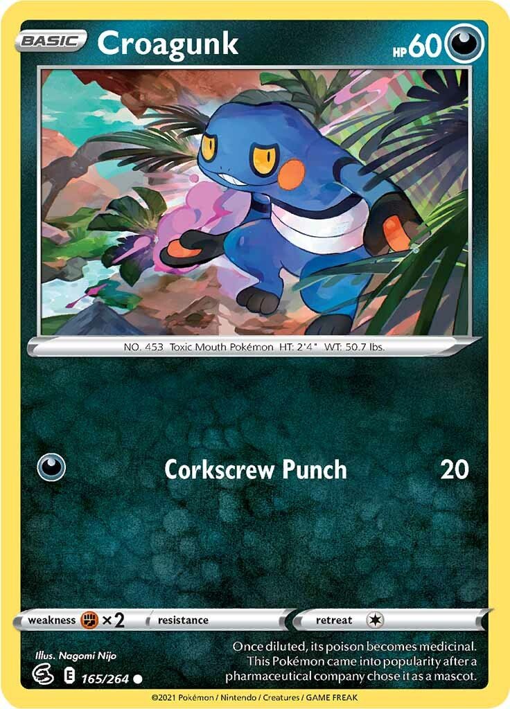 Croagunk (165/264) [Sword & Shield: Fusion Strike] - Dark Crystal Cards