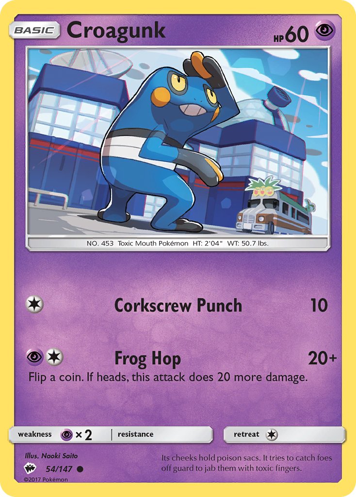 Croagunk (54/147) [Sun & Moon: Burning Shadows] - Dark Crystal Cards