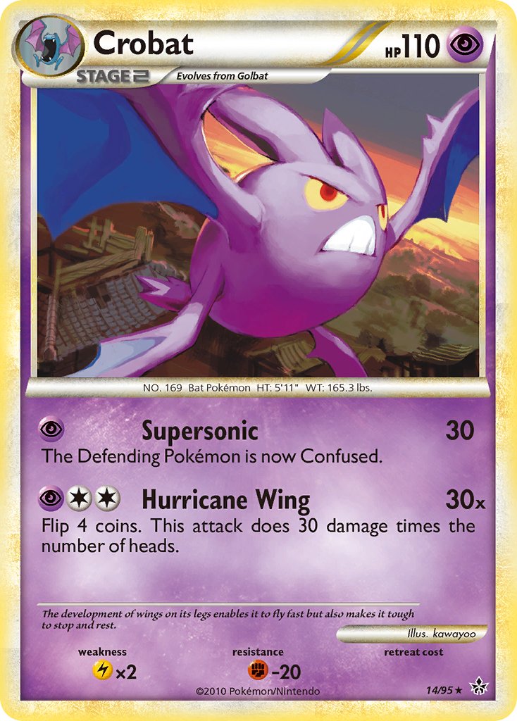 Crobat (14/95) [HeartGold & SoulSilver: Unleashed] - Dark Crystal Cards