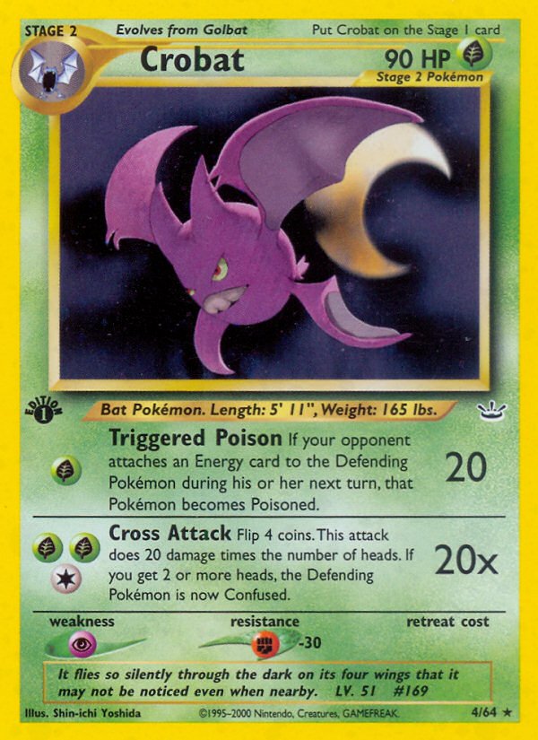 Crobat (4/64) [Neo Revelation 1st Edition] - Dark Crystal Cards