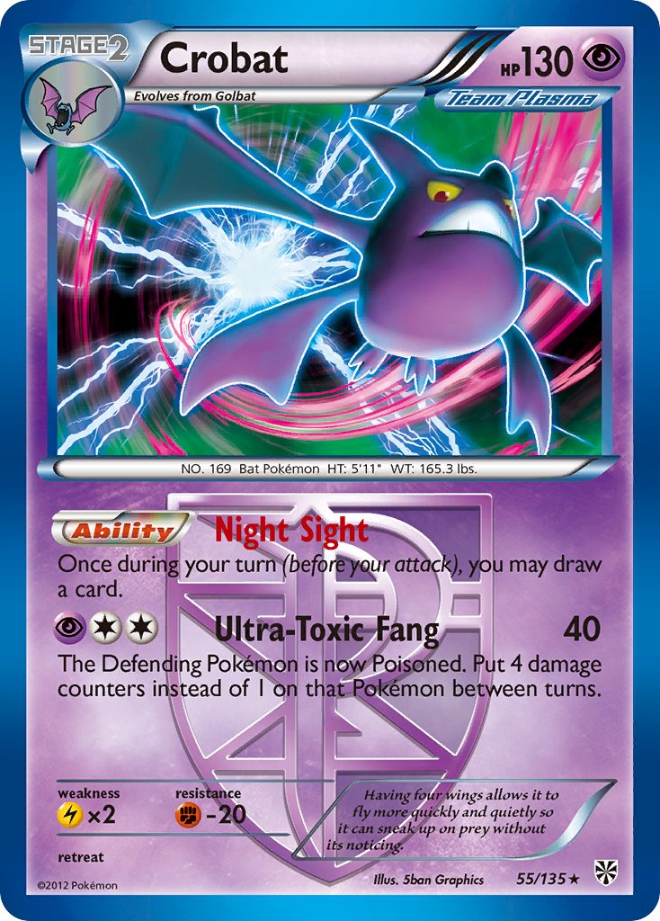 Crobat (55/135) [Black & White: Plasma Storm] - Dark Crystal Cards