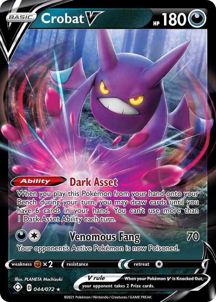 Crobat V (044/072) [Sword & Shield: Shining Fates] - Dark Crystal Cards