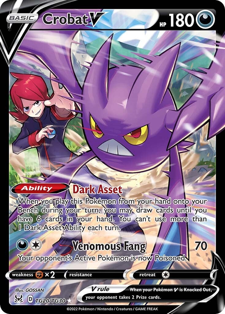 Crobat V (TG20/TG30) [Sword & Shield: Lost Origin] - Dark Crystal Cards